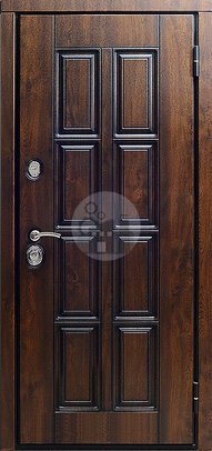 элитная металлическая дверь, отделка массив сосны-ДВ-586