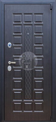 Наружная металлическая дверь, отделка МДФ ПВХ-ДВ-1066