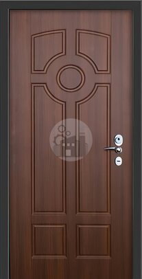 наружная дверь без глазка, с мдф - внутренняя часть двери ДВ-1070