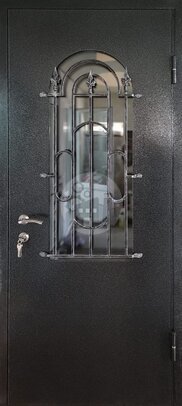 металлическая входная дверь с терморазрывом и одним замком-ДВ-1163